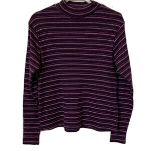 Vintage purple and shimmer mock turtleneck
